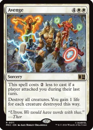 Image of Avenge (Surge Foil) (MSC-011) - Commander: Marvel Super Heroes Foil