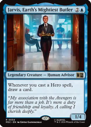 Image of Jarvis, Earth's Mightiest Butler (Surge Foil) (MSC-034) - Commander: Marvel Super Heroes Foil