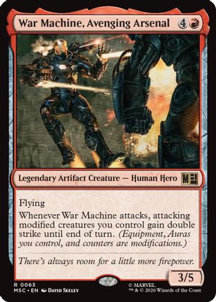 Image of War Machine, Avenging Arsenal (Surge Foil) (MSC-063) - Commander: Marvel Super Heroes Foil