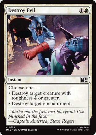 Image of Destroy Evil (Surge Foil) (MSC-128) - Commander: Marvel Super Heroes Foil