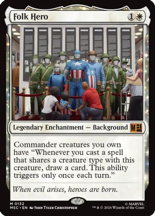 Image of Folk Hero (Surge Foil) (MSC-132) - Commander: Marvel Super Heroes Foil