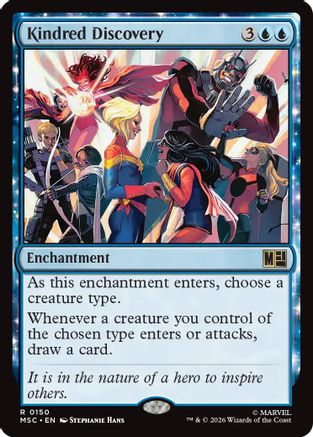 Image of Kindred Discovery (Surge Foil) (MSC-150) - Commander: Marvel Super Heroes Foil
