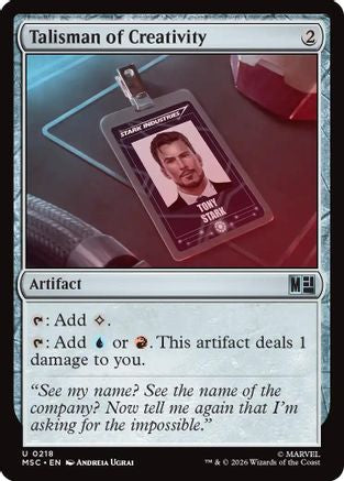 Image of Talisman of Creativity (Surge Foil) (MSC-218) - Commander: Marvel Super Heroes Foil
