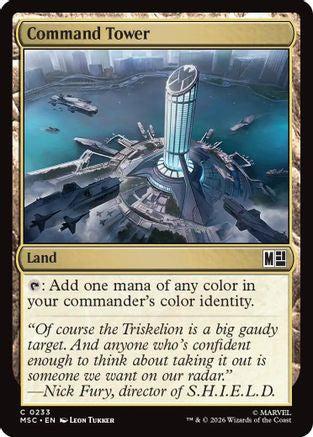 Image of Command Tower (0233) (Surge Foil) (MSC-233) - Commander: Marvel Super Heroes Foil