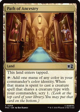 Image of Path of Ancestry (Surge Foil) (MSC-254) - Commander: Marvel Super Heroes Foil