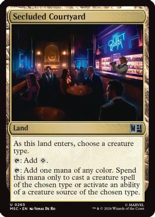 Image of Secluded Courtyard (Surge Foil) (MSC-265) - Commander: Marvel Super Heroes Foil