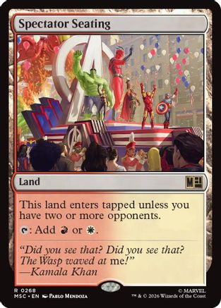Image of Spectator Seating (Surge Foil) (MSC-268) - Commander: Marvel Super Heroes Foil