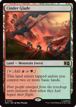 Image of Cinder Glade (Surge Foil) (MSC-230) - Commander: Marvel Super Heroes Foil