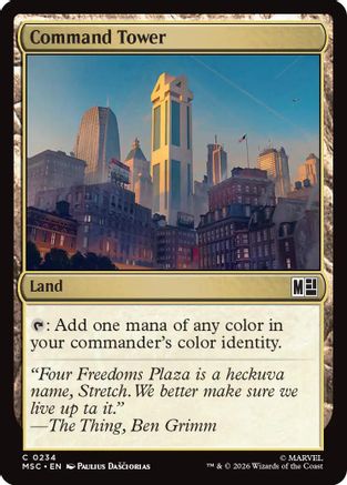 Image of Command Tower (0234) (Surge Foil) (MSC-234) - Commander: Marvel Super Heroes Foil