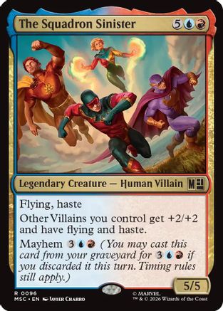 Image of The Squadron Sinister (Surge Foil) (MSC-096) - Commander: Marvel Super Heroes Foil