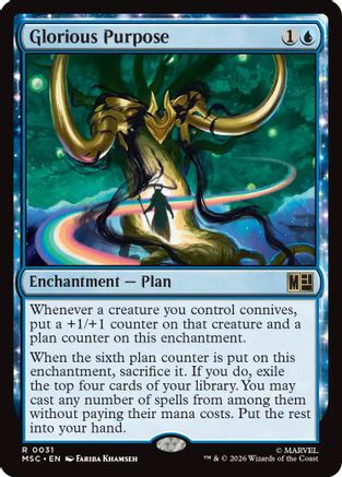Image of Glorious Purpose (Surge Foil) (MSC-031) - Commander: Marvel Super Heroes Foil