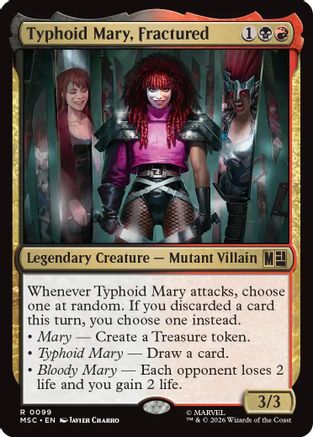 Image of Typhoid Mary, Fractured (Surge Foil) (MSC-099) - Commander: Marvel Super Heroes Foil