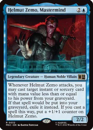 Image of Helmut Zemo, Mastermind (Surge Foil) (MSC-032) - Commander: Marvel Super Heroes Foil