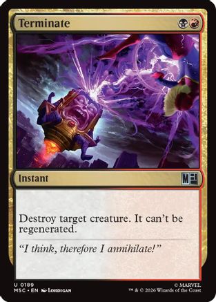 Image of Terminate (Surge Foil) (MSC-189) - Commander: Marvel Super Heroes Foil