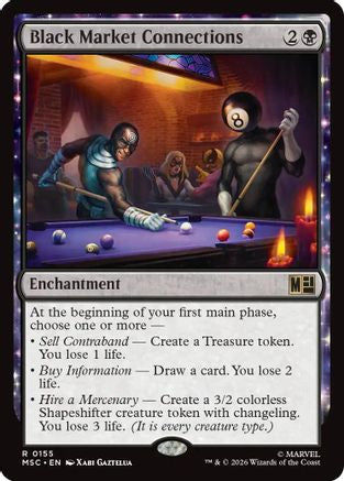 Image of Black Market Connections (Surge Foil) (MSC-155) - Commander: Marvel Super Heroes Foil