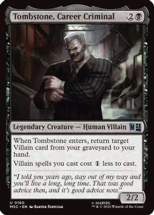 Image of Tombstone, Career Criminal (0160) (Surge Foil) (MSC-160) - Commander: Marvel Super Heroes Foil