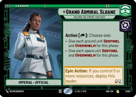 Image of Grand Admiral Sloane - Holding the Empire Together (7/264) - Ashes of the Empire