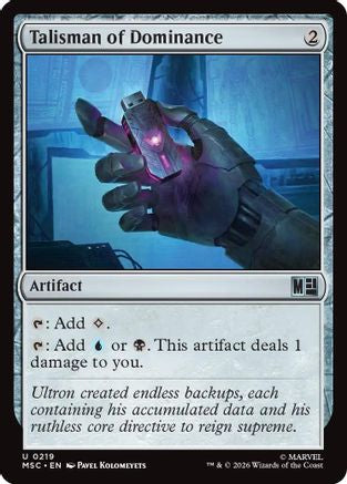 Image of Talisman of Dominance (Surge Foil) (MSC-219) - Commander: Marvel Super Heroes Foil