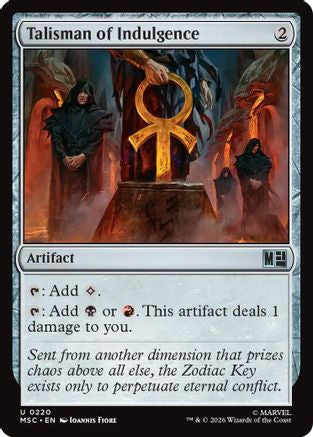 Image of Talisman of Indulgence (Surge Foil) (MSC-220) - Commander: Marvel Super Heroes Foil