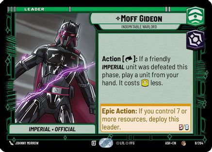 Image of Moff Gideon - Indomitable Warlord (8/264) - Ashes of the Empire