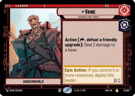 Image of Vane - Quarrelsome Pirate (12/264) - Ashes of the Empire