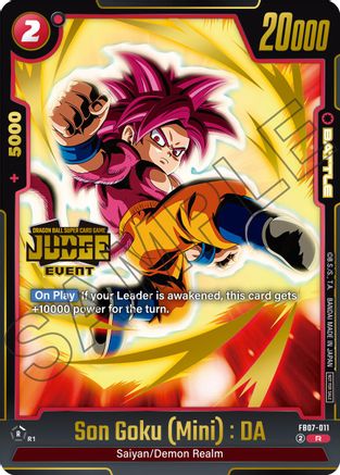 Image of Son Goku (Mini) : DA (Judge Pack (Event Judge) 05) (FB07-011) - Tournament and Championship Promos Holofoil