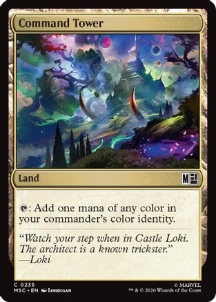 Image of Command Tower (0235) (Surge Foil) (MSC-235) - Commander: Marvel Super Heroes Foil