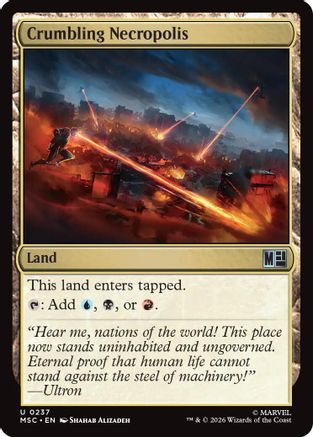 Image of Crumbling Necropolis (Surge Foil) (MSC-237) - Commander: Marvel Super Heroes Foil