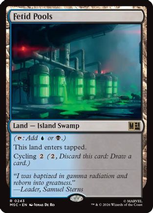 Image of Fetid Pools (Surge Foil) (MSC-243) - Commander: Marvel Super Heroes Foil