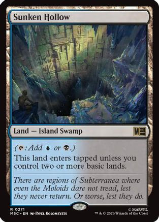 Image of Sunken Hollow (Surge Foil) (MSC-271) - Commander: Marvel Super Heroes Foil