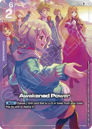 Image of Awakened Power (R+)  (Premium Accessory Set - Mobile Suit Gundam: Iron-Blooded Orphans) (GD02-110) - Gundam Promotional Cards Holofoil