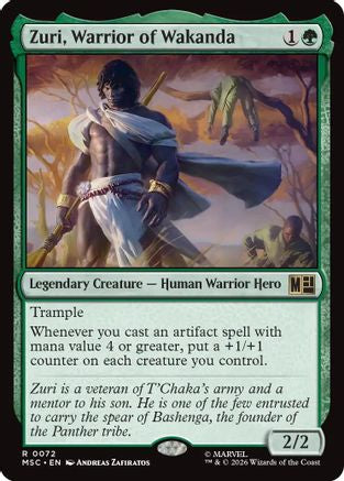 Image of Zuri, Warrior of Wakanda (MSC-072) - Commander: Marvel Super Heroes