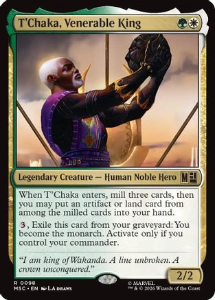 Image of T'Chaka, Venerable King (MSC-098) - Commander: Marvel Super Heroes