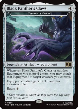 Image of Black Panther's Claws - Hammer of Nazahn (MSC-286) - Commander: Marvel Super Heroes