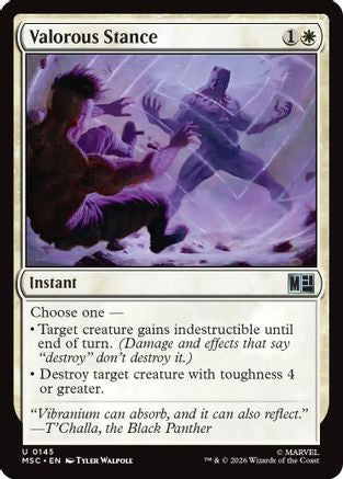 Image of Valorous Stance (Surge Foil) (MSC-145) - Commander: Marvel Super Heroes Foil