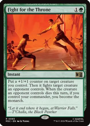 Image of Fight for the Throne (Surge Foil) (MSC-065) - Commander: Marvel Super Heroes Foil