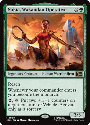 Image of Nakia, Wakandan Operative (Surge Foil) (MSC-069) - Commander: Marvel Super Heroes Foil