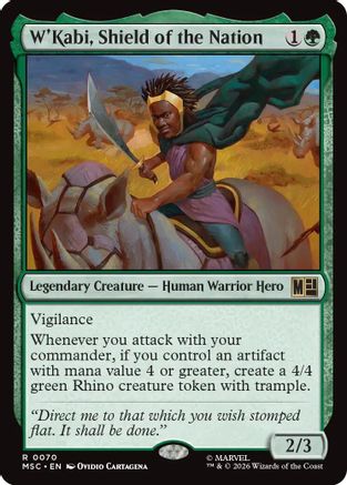 Image of W'Kabi, Shield of the Nation (Surge Foil) (MSC-070) - Commander: Marvel Super Heroes Foil