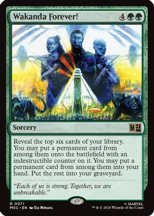 Image of Wakanda Forever! (Surge Foil) (MSC-071) - Commander: Marvel Super Heroes Foil