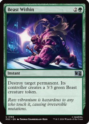 Image of Beast Within (Surge Foil) (MSC-169) - Commander: Marvel Super Heroes Foil