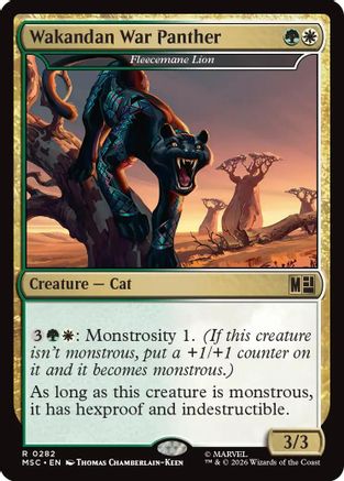 Image of Wakandan War Panther - Fleecemane Lion (Surge Foil) (MSC-282) - Commander: Marvel Super Heroes Foil
