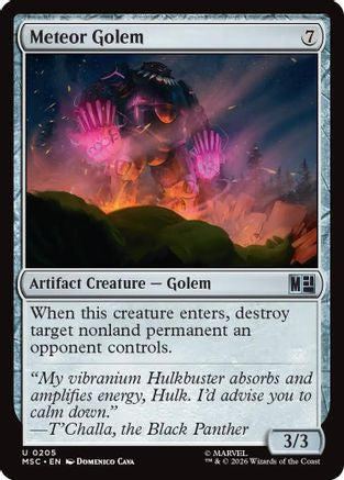 Image of Meteor Golem (Surge Foil) (MSC-205) - Commander: Marvel Super Heroes Foil