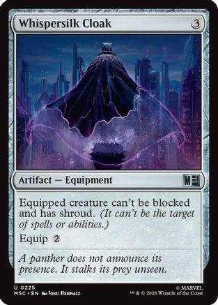Image of Whispersilk Cloak (Surge Foil) (MSC-225) - Commander: Marvel Super Heroes Foil