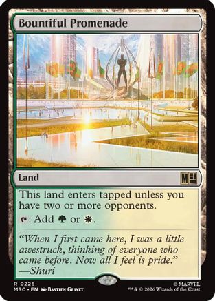 Image of Bountiful Promenade (Surge Foil) (MSC-226) - Commander: Marvel Super Heroes Foil