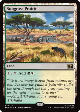 Image of Sungrass Prairie (Surge Foil) (MSC-270) - Commander: Marvel Super Heroes Foil