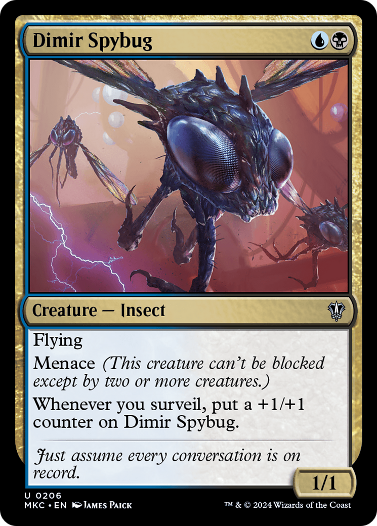 Image of Dimir Spybug (MKC-206) - Murders at Karlov Manor Commander