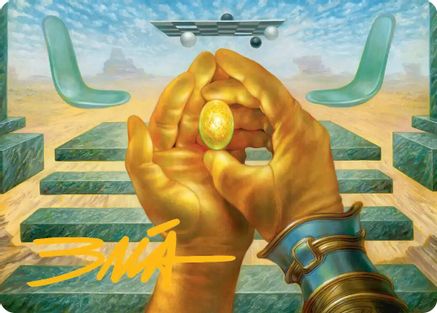 Image of The Mind Stone Art Card (Gold-Stamped Signature) (AAMSH-003) - Art Series: Marvel Super Heroes