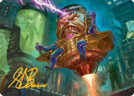 Image of M.O.D.O.K. Art Card (Gold-Stamped Signature) (AAMSH-009) - Art Series: Marvel Super Heroes