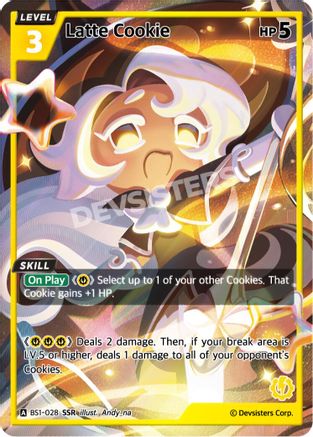 Image of Latte Cookie (SSR) (BS1-028) - Brave Beginning Foil