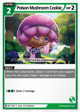 Image of Poison Mushroom Cookie (058) (BS1-058) - Brave Beginning